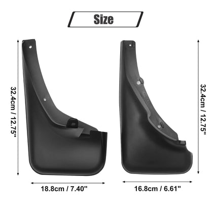 Mud Flaps for Toyota Corolla Splash Guards Black 1 Set (Fits Various Years)