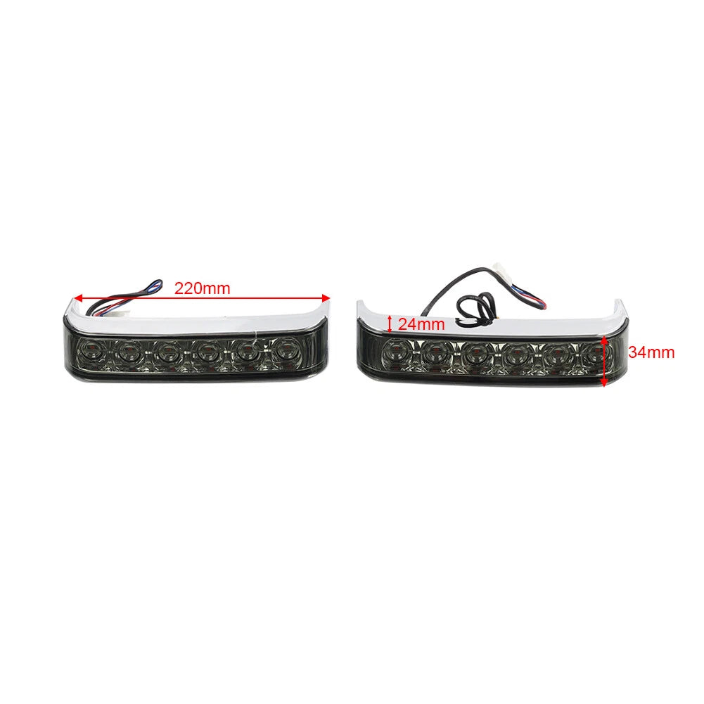 Chrome Saddlebag Run Brake Tail Light for Harley Touring Street Glide (2009-2023)