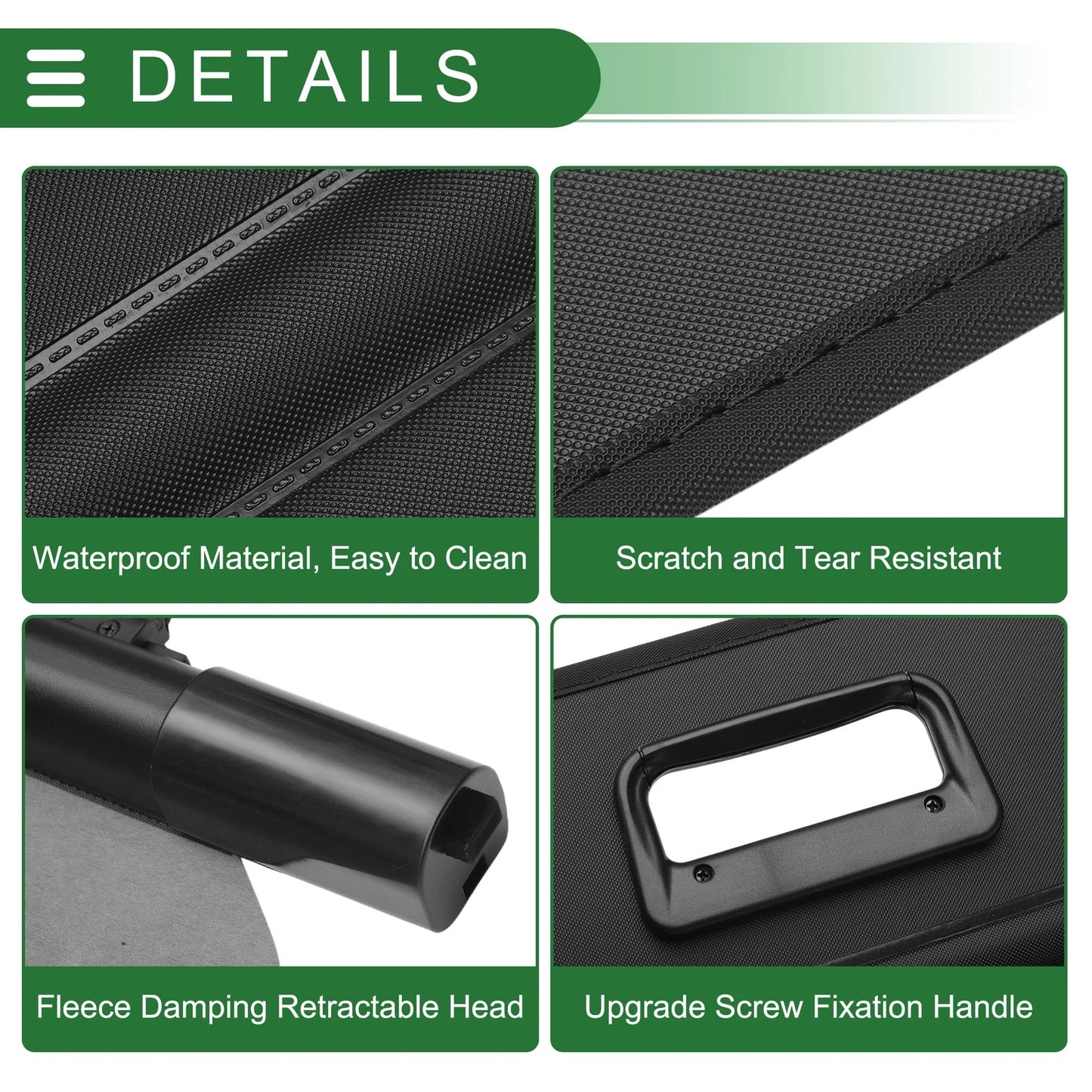 Retractable Cargo Cover for Ford S-Max 2007-2015 - Gloss Black