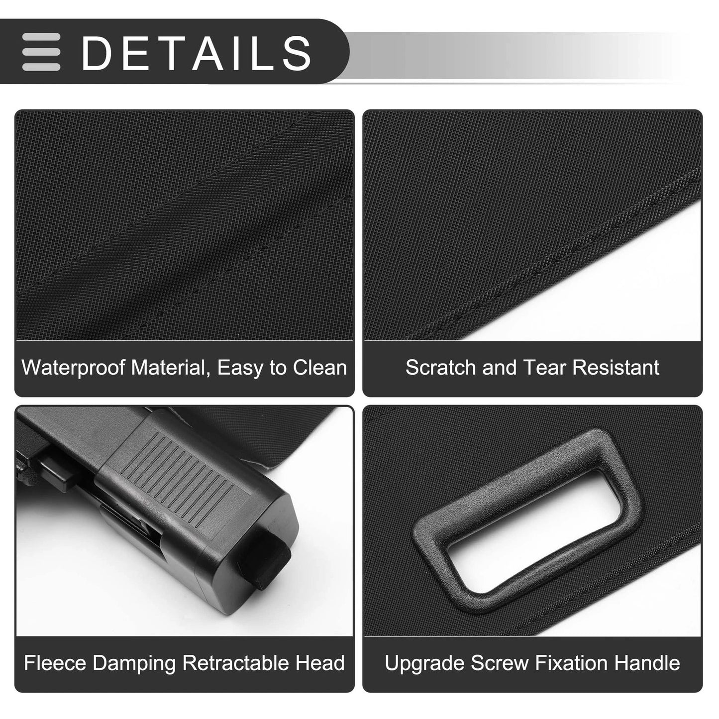 Retractable Cargo Cover for Ford Edge 2015-2022 Gloss Black