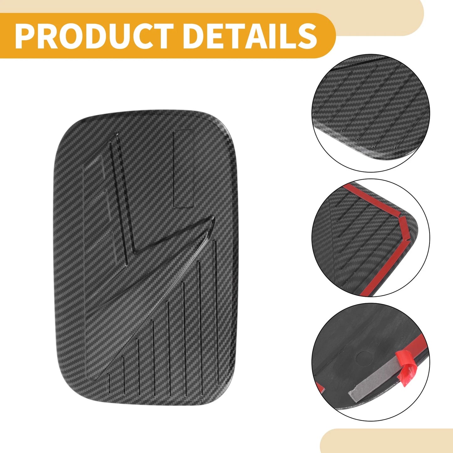 Fuel Tank Door Cap Cover for Honda CRV (2023-2025) Carbon Fiber Black