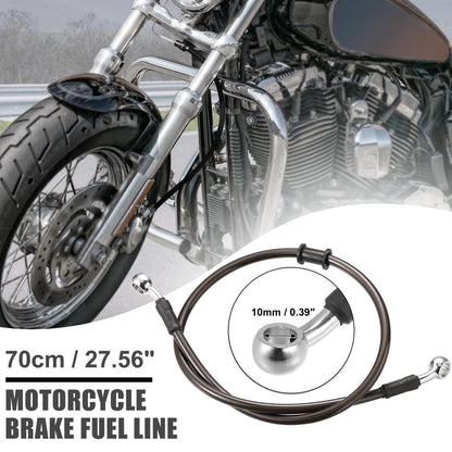 70cm 27.56" Braided Brake Clutch Oil Hose for ATV Dirt Bike