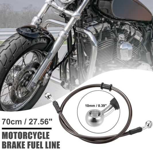 70cm 27.56" Braided Brake Clutch Oil Hose for ATV Dirt Bike