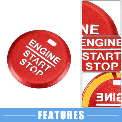 Engine Start Stop Ignition Button Cover for Ford Mustang (2015-2021) Red