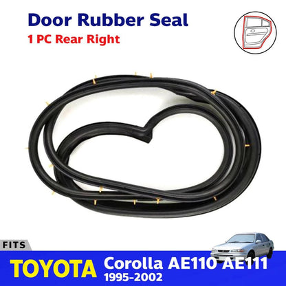 Door Rubber Weatherstrip Rear RH Fits Toyota Corolla AE110 AE111 4D SED 1995-02