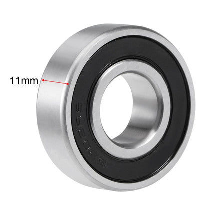 Deep Groove Ball Bearing 15x35x11mm Sealed Chrome Steel Bearing 2 x Pcs