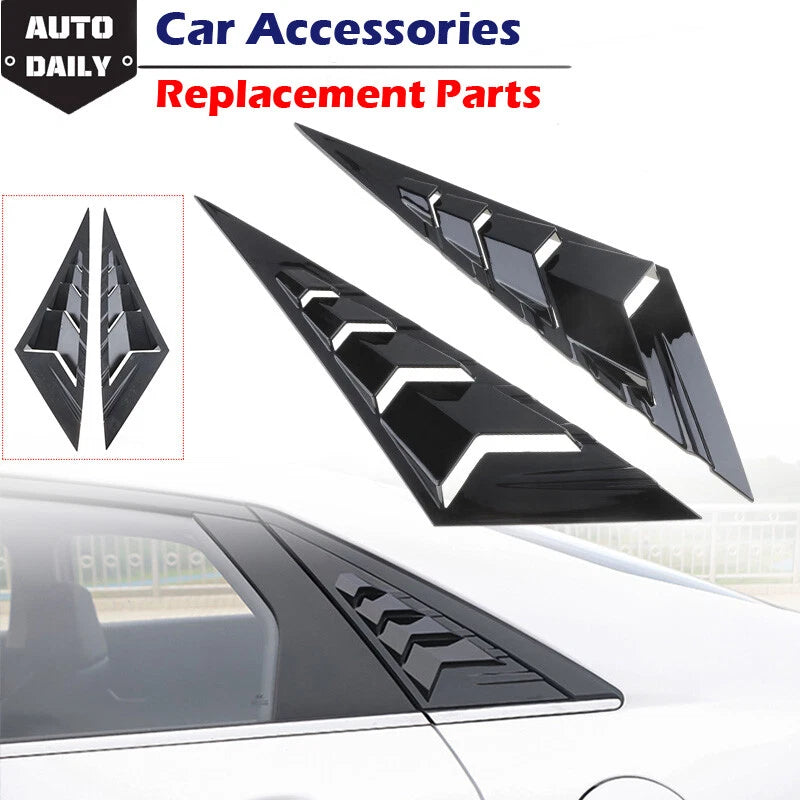 Black Side Vent Window Scoop Louver Cover Trim for Hyundai Elantra (2021-2022)