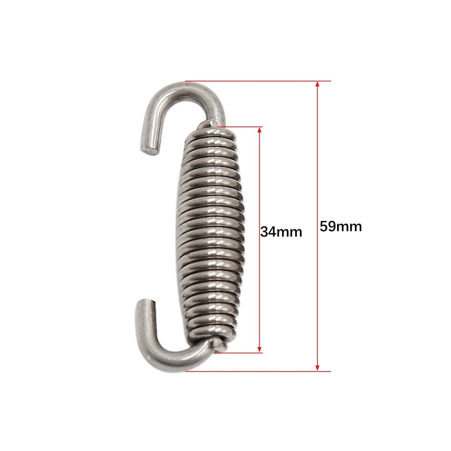 6 Pcs Exhaust Muffler Pipe with Swivel Spring for Motorcycle