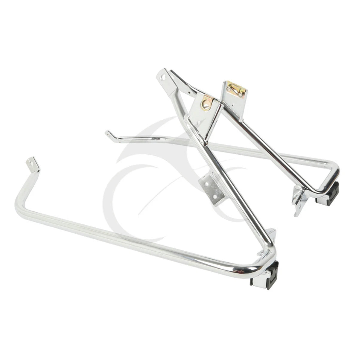 Chrome/Black Saddlebag Brackets for Harley Touring (2009-2013)