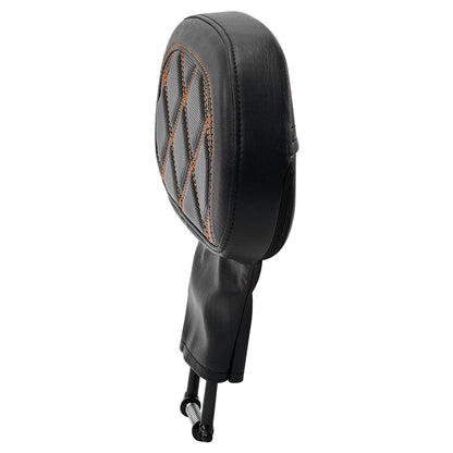Black Driver Backrest Pad for Harley Touring Road Street Glide FLHX (88-23)
