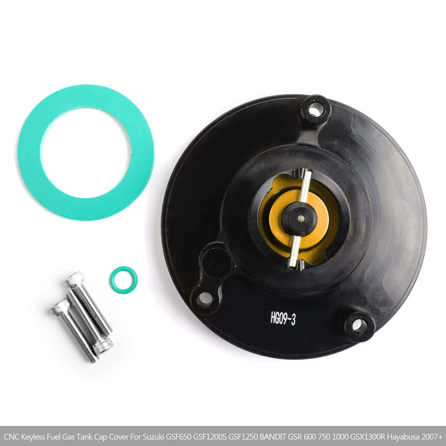 Keyless Fuel Gas Tank Cap Cover for Suzuki GSF650, GSF1200S (2007-2018)