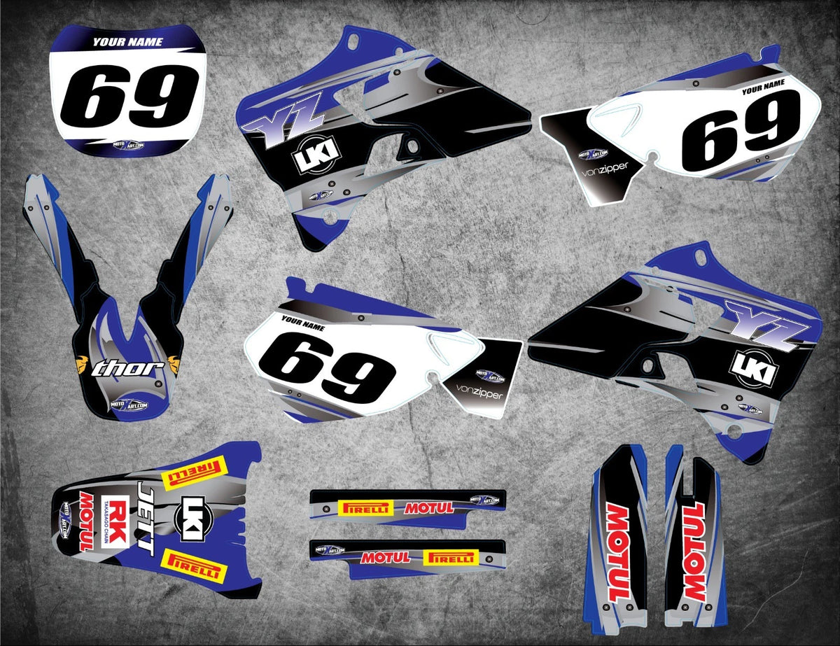 Custom Graphics Full Kit for Yamaha YZ 250 (1996-2001) - STEEL STYLE Stickers