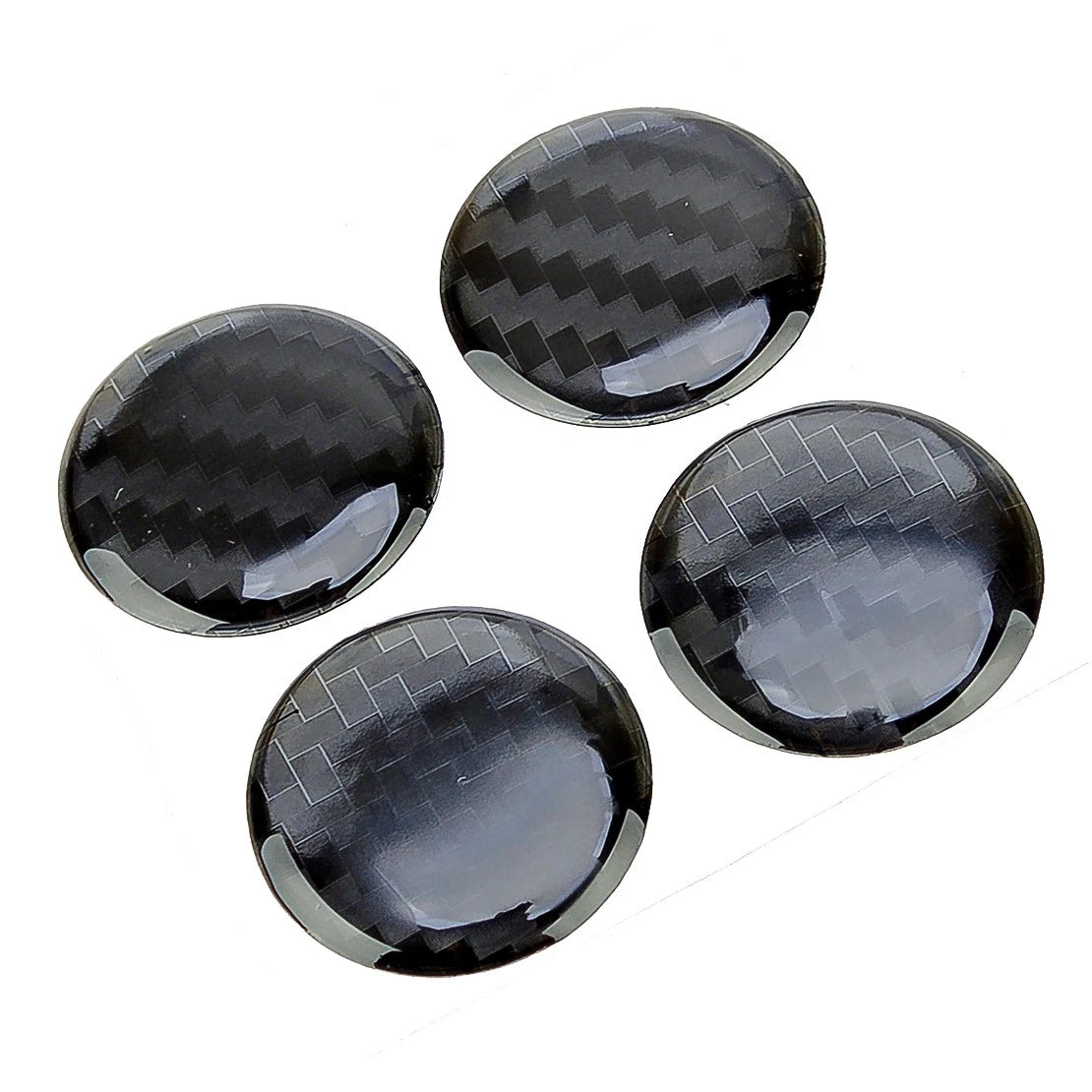 4 x Carbon Fiber Style Door Lock Keyhole Protectors for Car Exterior