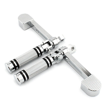 Footrest Footpegs with Heel Rest Chrome for Harley Sportster XL 883 1200 (2004-2023)