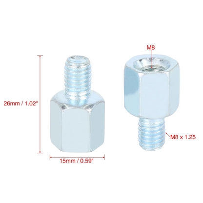 2pcs 8mm LH to 8mm RH Rearview Mirrors Adapter for Motorcycle Bike