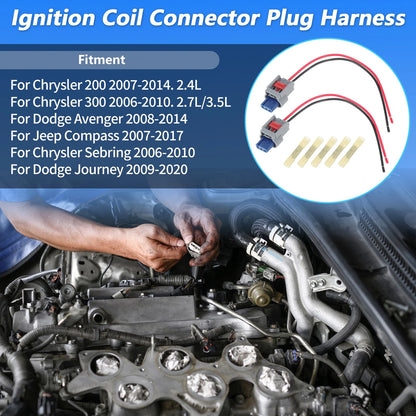 1 Set Ignition Coil Connector Plug Harness for Chrysler 200 (2007-2014)