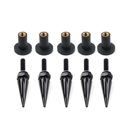 5x Spike Windshield Fairing Well Nut Bolt Kit for Harley Road Glide (2015-2023)