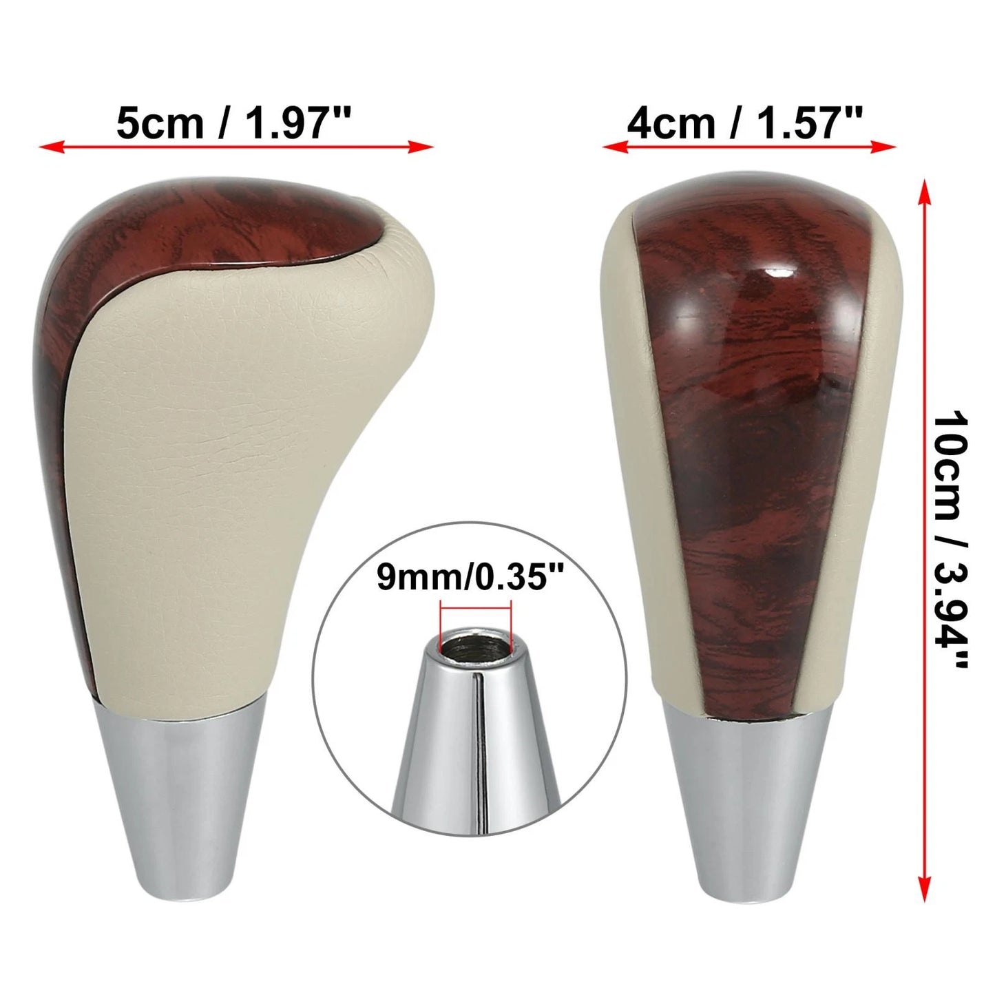 Wood Pattern Gear Shift Knob for Toyota Lexus Beige