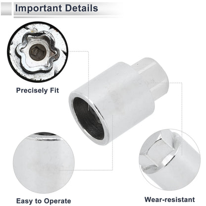 H Wheel Lock Lug Nut Antitheft Key for Toyota