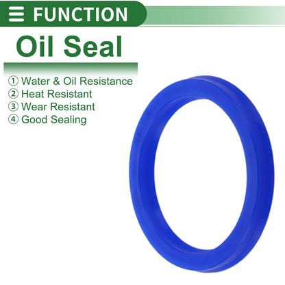 Oil Seal Rotary Shaft Seal TPU 44x54x6mm High Pressure Blue 5 Pcs