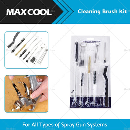 17PCS Spray Gun Cleaning Brush Kit for All Spray Gun Systems