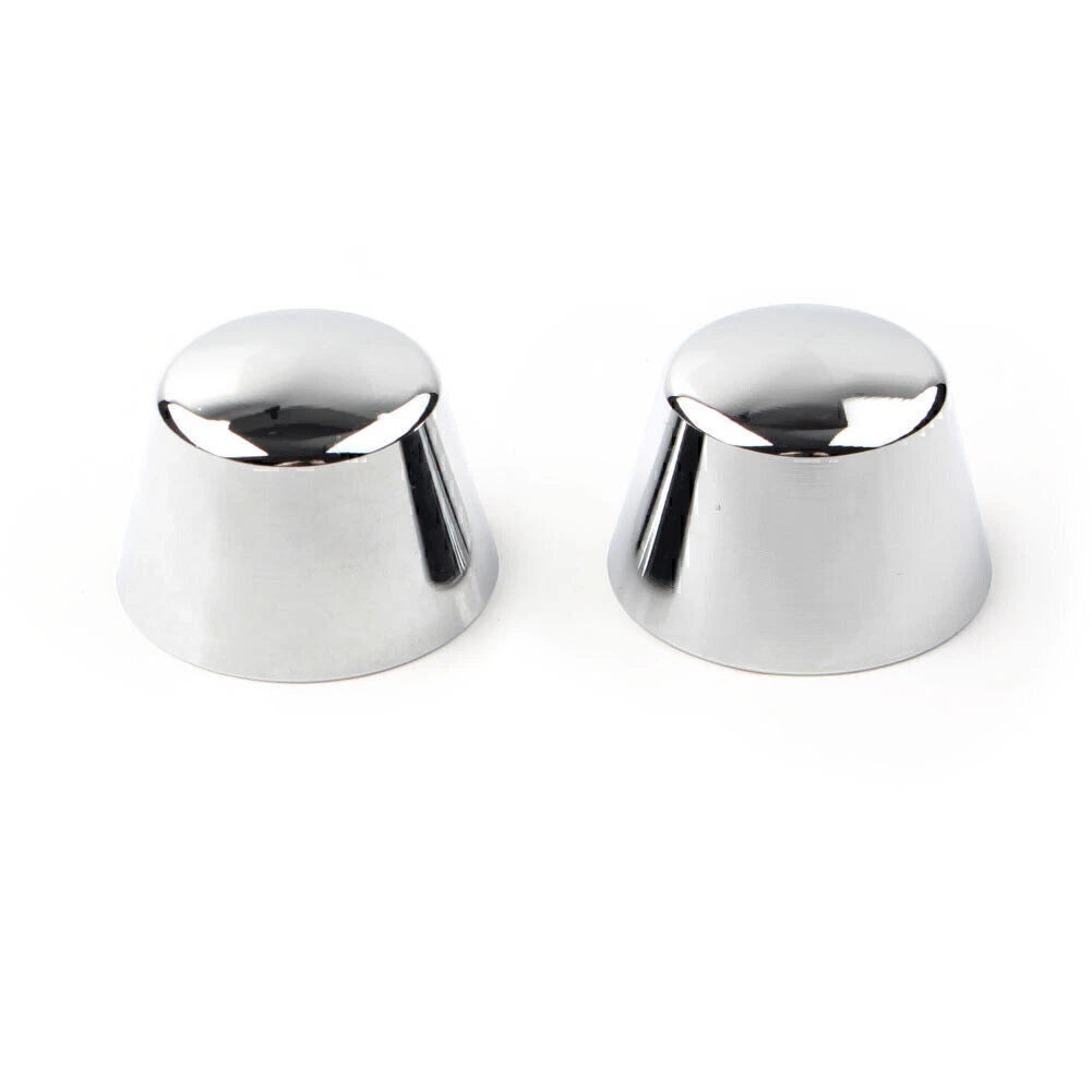 Front Axle Nut Covers 2 x Satin Silver for Harley Sportster Softail Road King