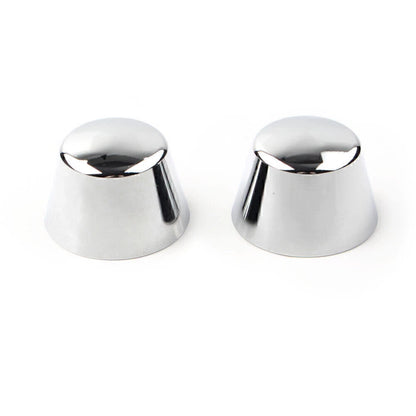 Front Axle Nut Covers 2 x Satin Silver for Harley Sportster Softail Road King