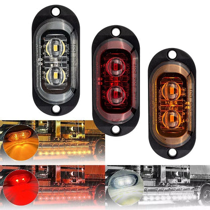 Compact Design Waterproof LED Side Markers for Trailers, Boats, Trucks