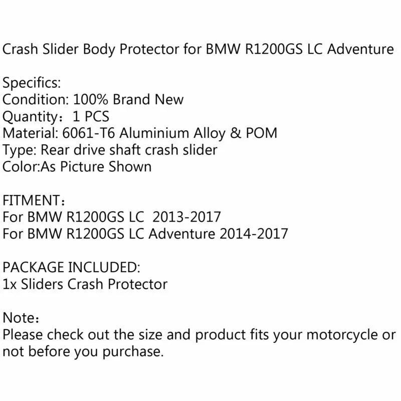 Rear Housing Gimbal Crash Slider Protector for BMW R1200GS/LC ADV (2013-2017)