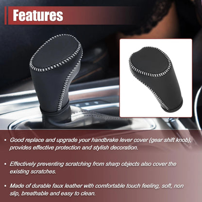 Auto Gear Shift Knob Cover with White Thread for Chevrolet Equinox (2018-2021)