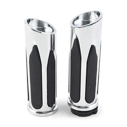 Chrome Soft Touch Hand Grips for Harley Touring Street Road Glide (2014-2023)