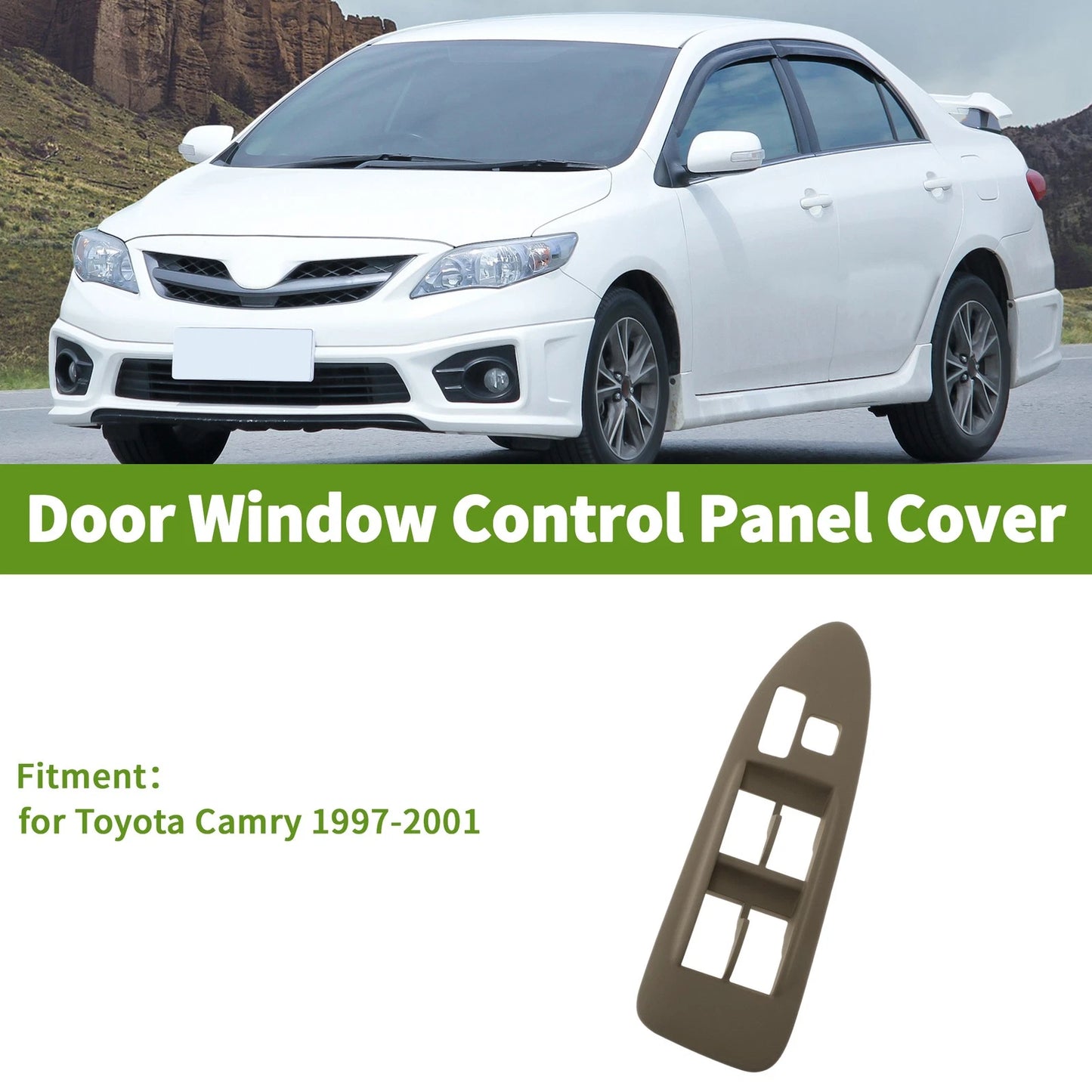 Left Side Window Switch Bezel Cover for Toyota Camry (1997–2001)