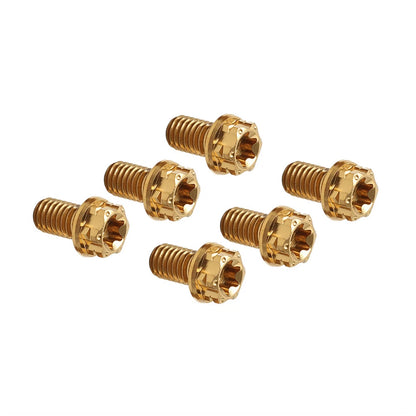 6pcs M6x20mm Titanium Torx Head Flange Bolts for Bike Motorcycle