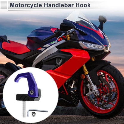 Square Fingerprint Motorcycle Hanging Hook 1 x Blue Black 42mm for Motorcycle