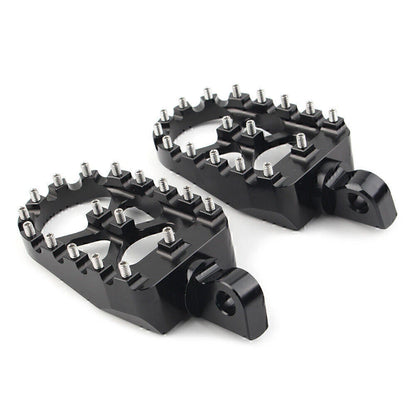 Black  Wide Fat Foot Pegs MX Style for Harley Dyna Sportster Bobber