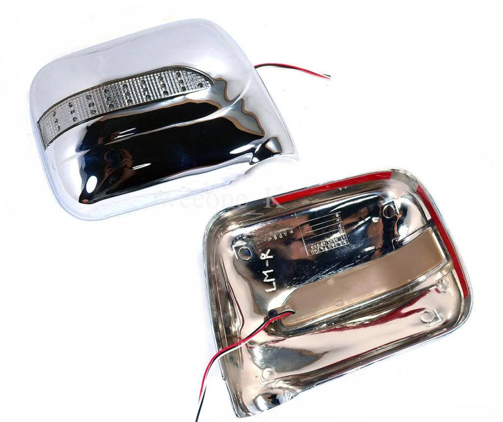 L.E.D Chrome Mirror Covers for Isuzu TF TFR Holden Rodeo Vauxhall (1988-1997)