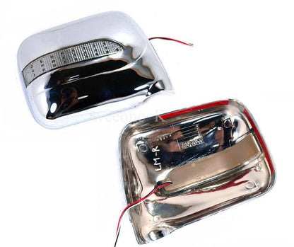 L.E.D Chrome Mirror Covers for Isuzu TF TFR Holden Rodeo Vauxhall (1988-1997)