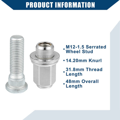 M12-1.5 Wheel Lug Stud Bolts 2 x for Toyota Lexus Scion