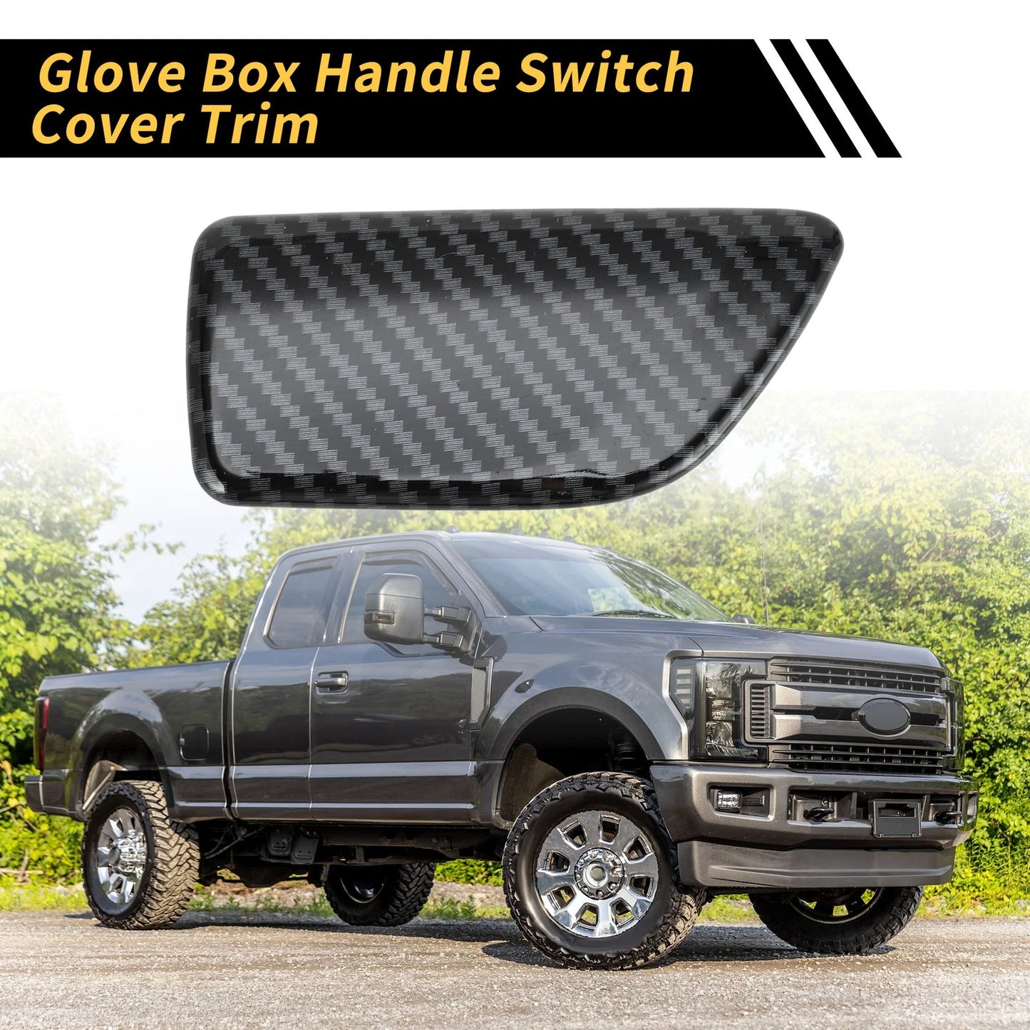 Carbon Fiber Glove Box Handle Switch Cover Trim for Ford Maverick (2022-2024)