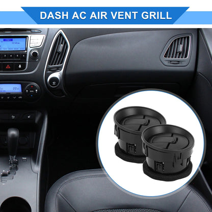 2 x Center Dash A/C Outlets for Ford F150 LOBO (2009-2014) ABS Black