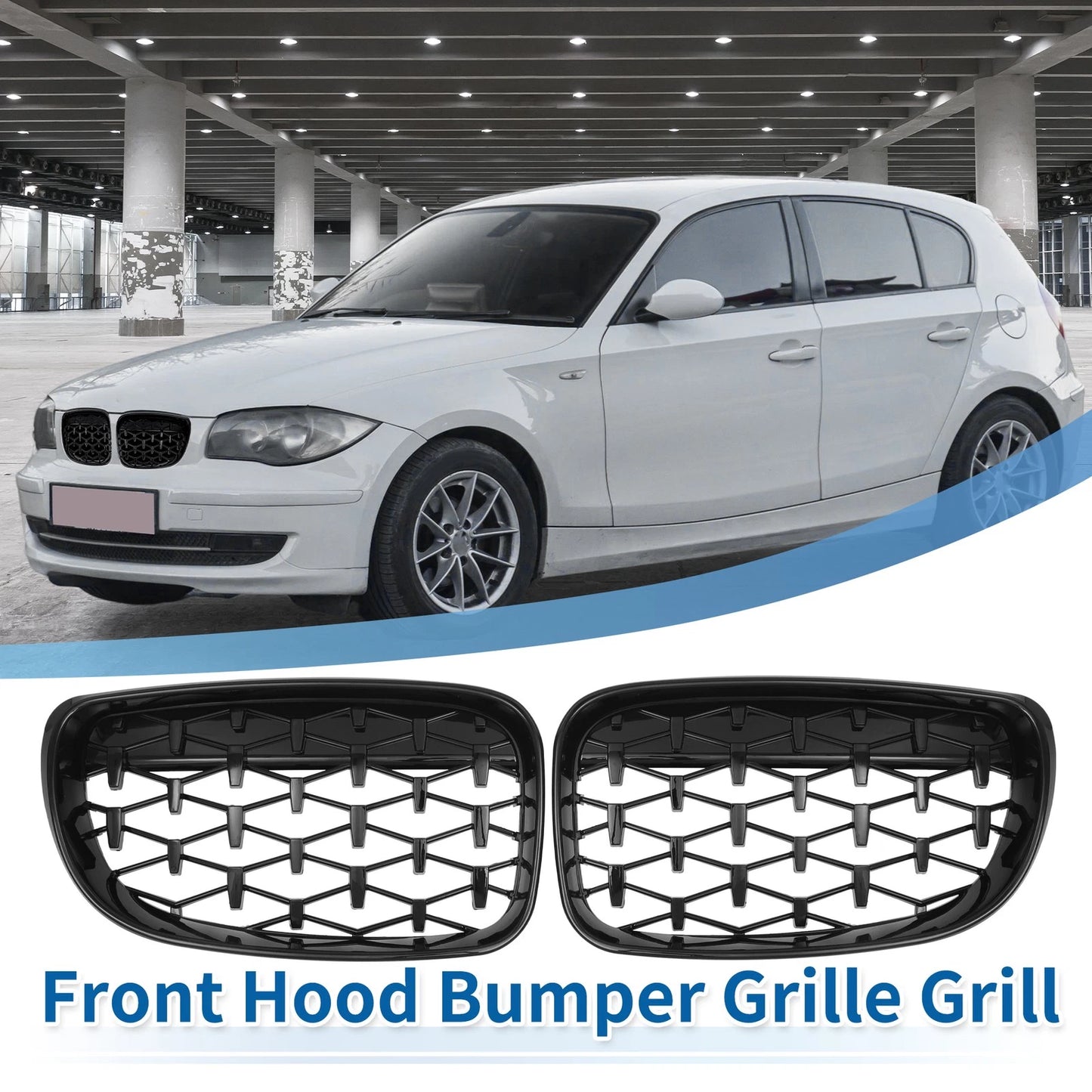 Front Hood Bumper Grille for BMW 1 Series 128i 135i 135is M (2008-2013)