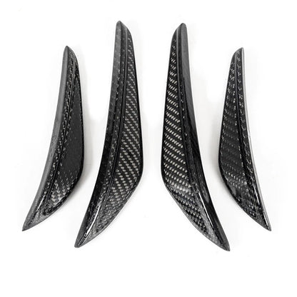 Real Carbon Fiber Front Bumper Canard Fins 2 x for 21-24 BMW G80 M3 G82 M4