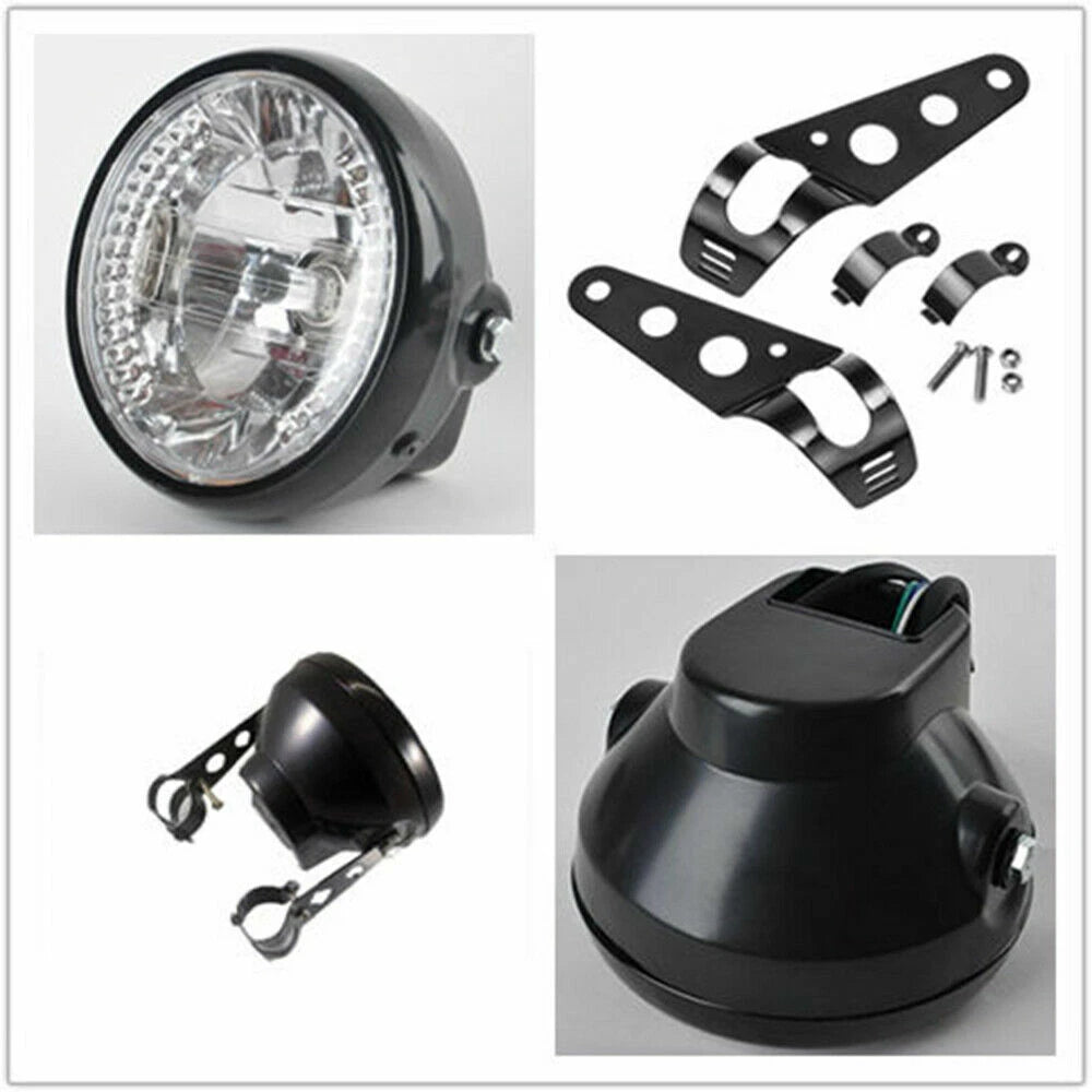 7" Motorcycle Amber LED Turn Signal Indicators with Mount Bracket