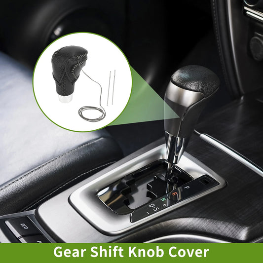 1 Pc Gear Shift Knob Cover Pebbled Black Grey for Toyota CH-R (2018–2022)