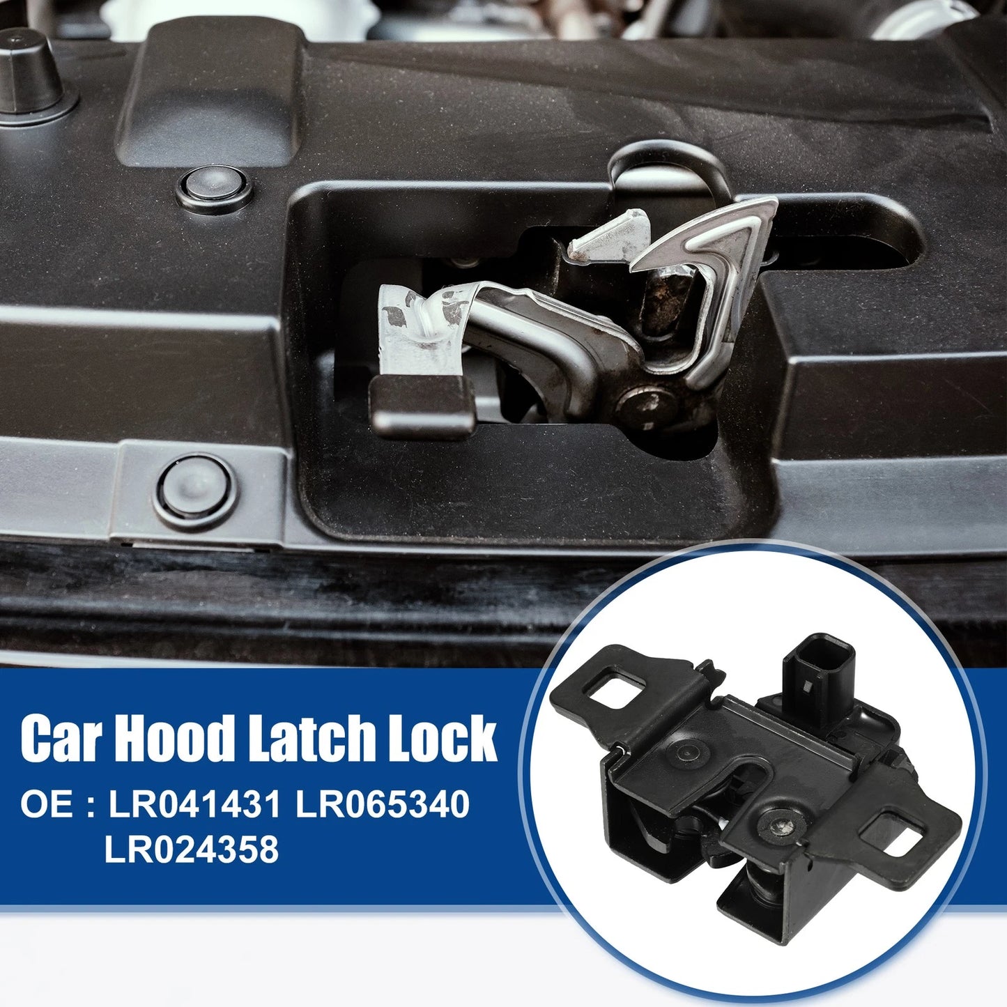 Hood Latch Lock for Land Rover Discovery 2017-2021 Black