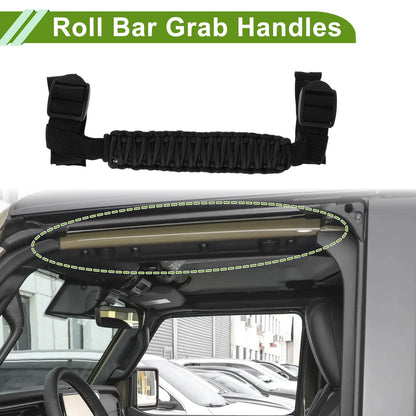 Roll Bar Grab Handles for Jeep Wrangler JL 4 Door (2024-2025) Black