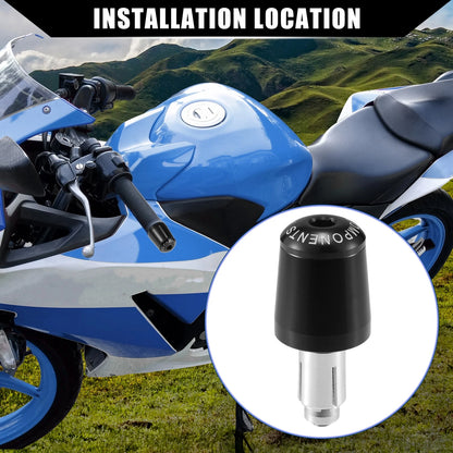 2 Pcs 7/8" 22mm Handlebar End Plug for Honda Black
