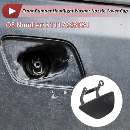 Front Right Washer Nozzle Cover Cap for BMW 535i GT Gray (2010 - 2017)