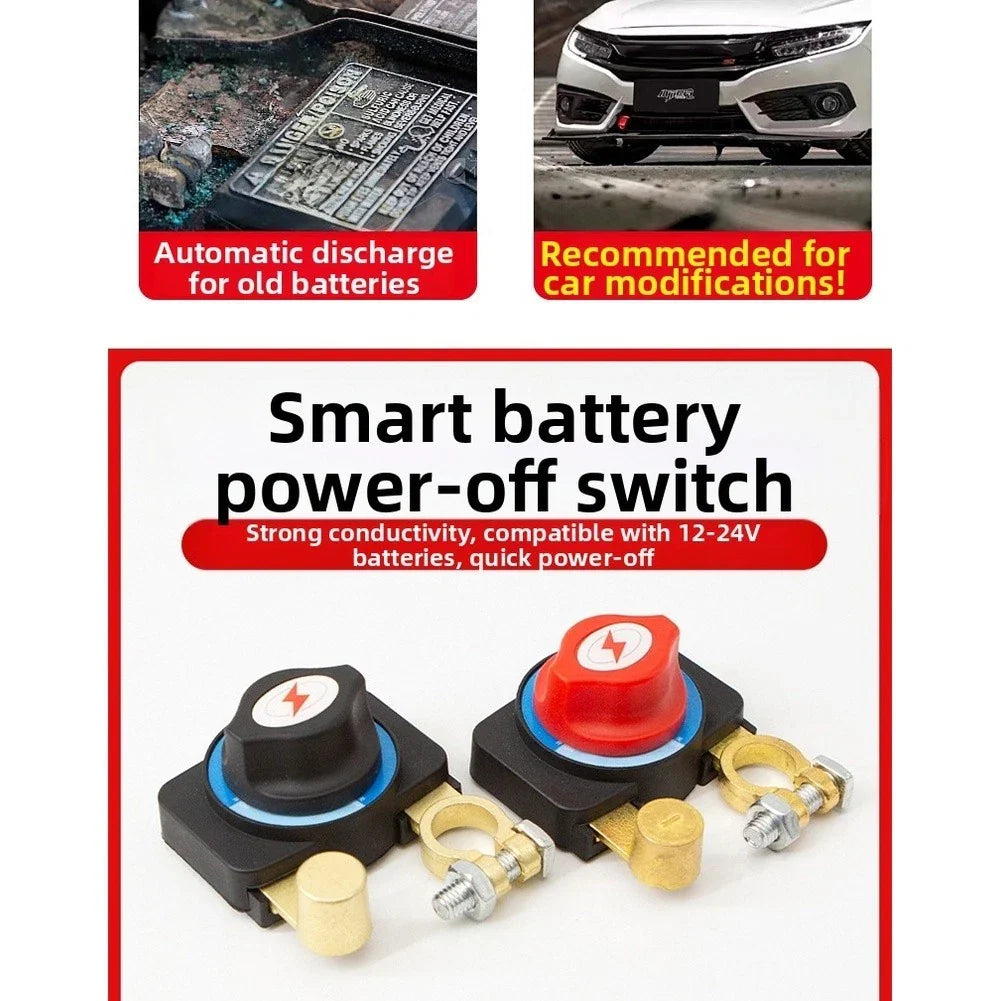 12V/24V Battery Disconnect Switch Power Shut Off for Cars/SUVs/Trucks/Boats
