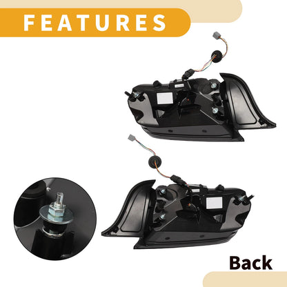 OLED Tail Lights Assembly for Ford Mustang 2015-2016 - 1 Pair, Black